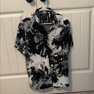 Denim & Flower Black and White Floral Shirt